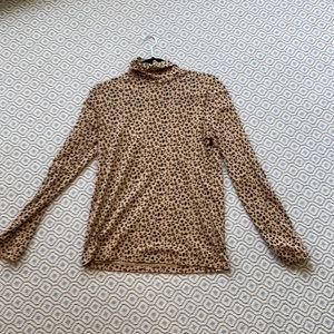 JCrew Cheetah turtle neck t-shirt